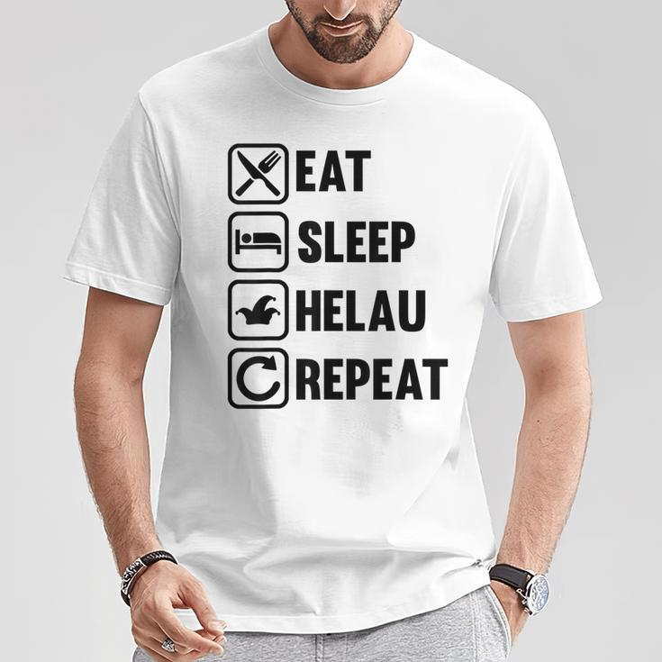 Helau Carnival Eat Sleep Repeat Carnival Carnival T-Shirt Lustige Geschenke
