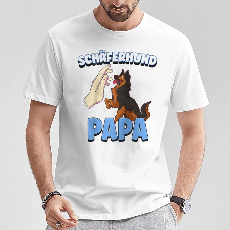 Herren Schäferhund Hund Papa Raglan T-Shirt Lustige Geschenke