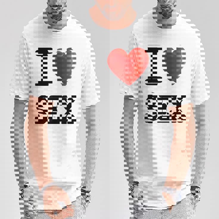 Humoristique Avec Inscription I Love Sex T-Shirt Cadeaux drôles