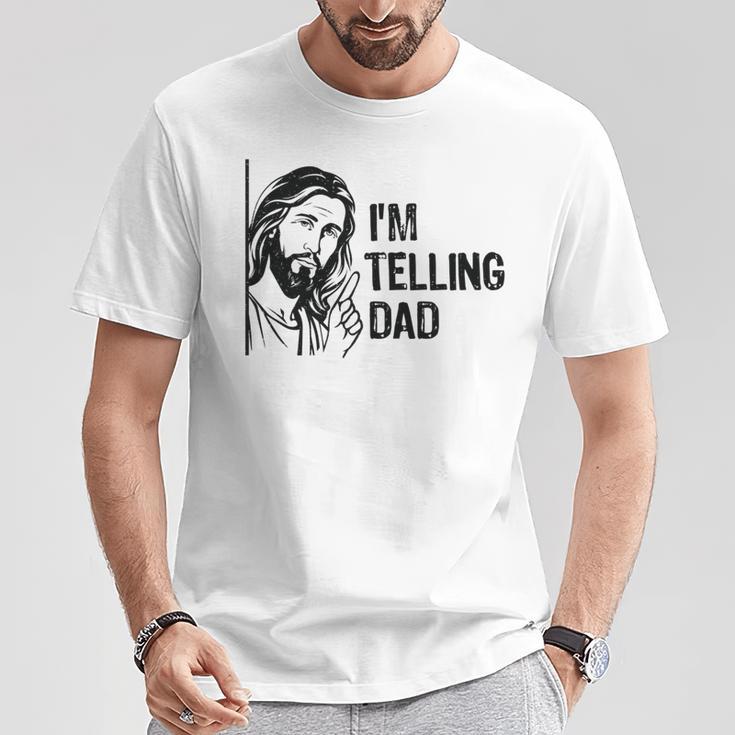 Ich Erzähle Papa Lustig Jesus Dass Ich Diesen Christen Gesehen Habe T-Shirt Lustige Geschenke