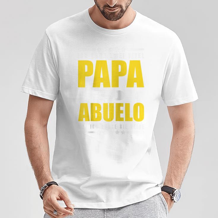 Ich Habe Zwei Titel Papa Und Abuelo Opa Spanien Raglan T-Shirt Lustige Geschenke