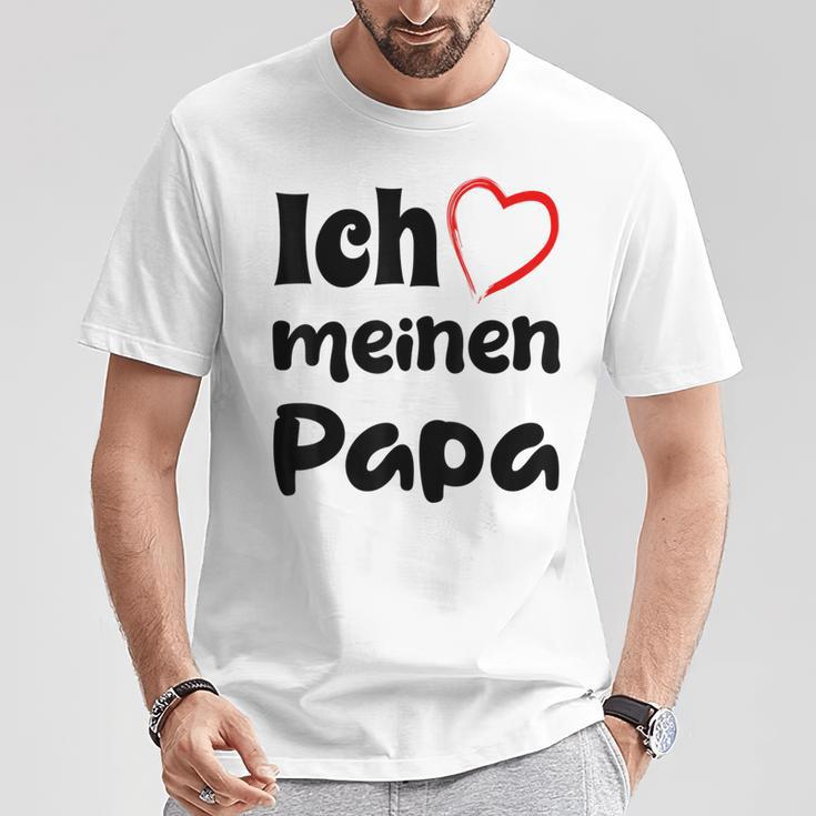 Ich Liebe Meinen Papa Trag Es Zumatertag T-Shirt Lustige Geschenke