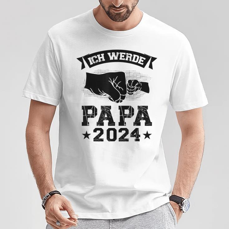 Ich Werde Papa 2024 Papa 2024 Family T-Shirt Lustige Geschenke