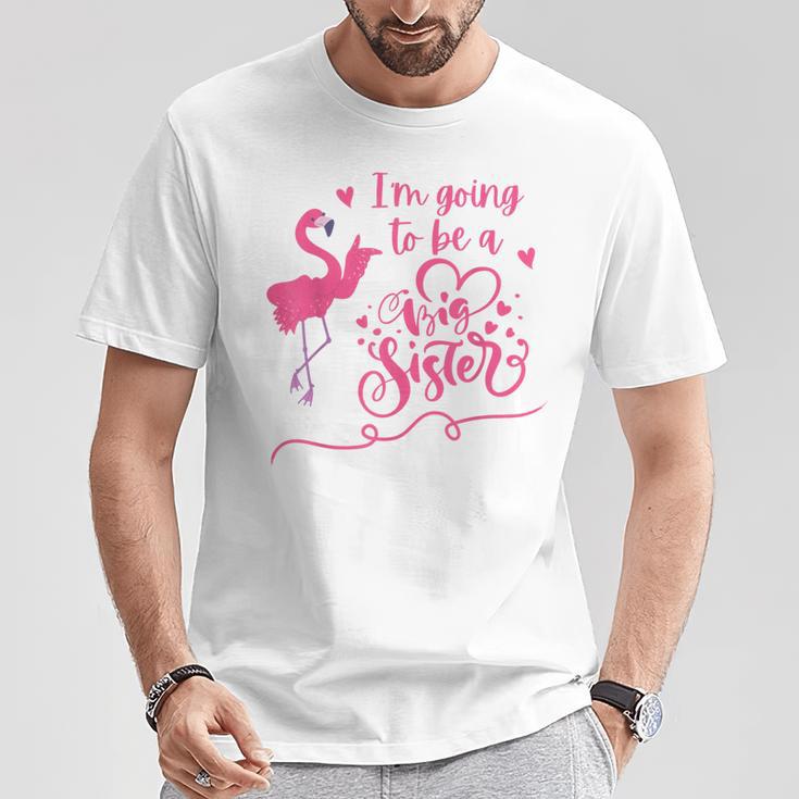 I'm Going To Be A Big Sister Flamingo T-Shirt Unique Gifts