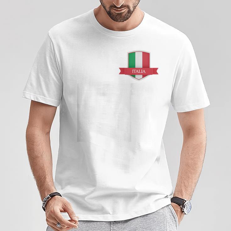 Italienische Flagge Buchstabe I UndItalien Italia T-Shirt Lustige Geschenke