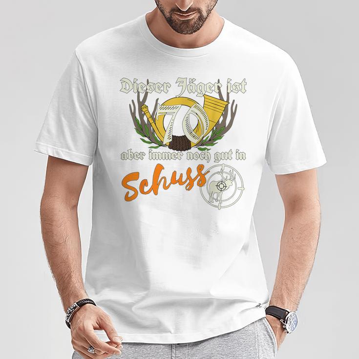 Jäger 70 Gut In Schuss Birthday Hunter Green S T-Shirt Lustige Geschenke