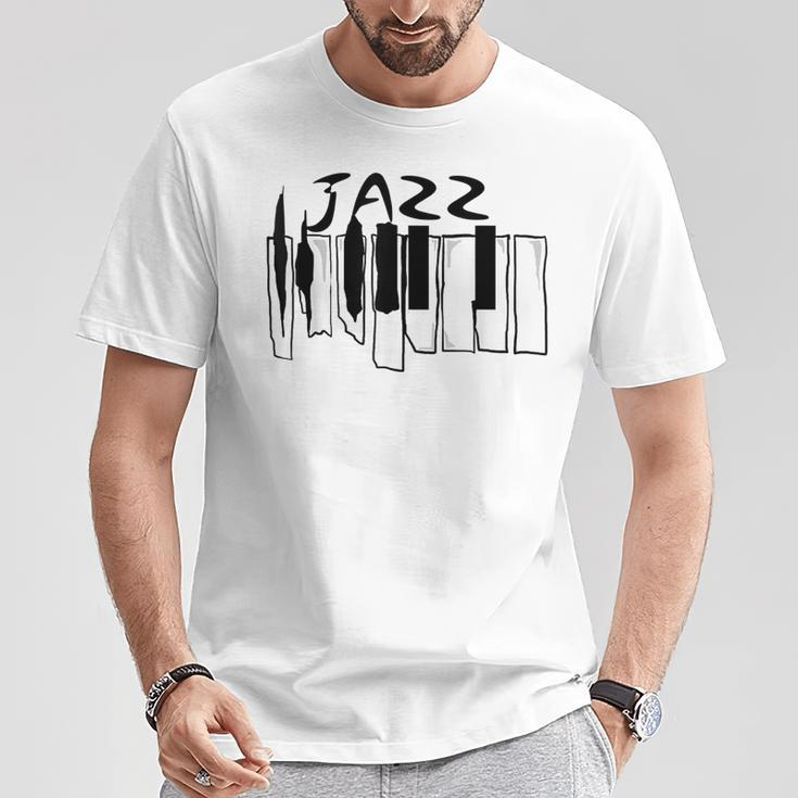 Jazz Lovers Jazz Piano Keys For Music T-Shirt Unique Gifts