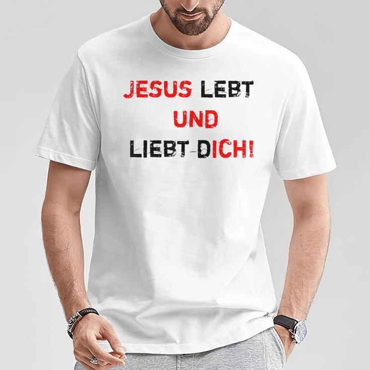 Jesus 4M3 Jesus Leben Und Liebe Dich Glaube Hope Love T-Shirt Lustige Geschenke
