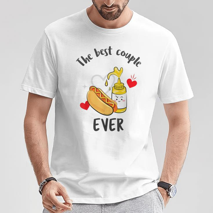Kawaii Cute Hotdog And Mustard For Fast Food Classic T-Shirt Unique Gifts
