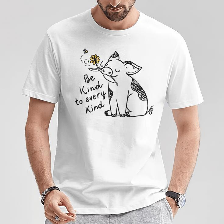 Be Kind To Every Kind Pig T-Shirt Unique Gifts