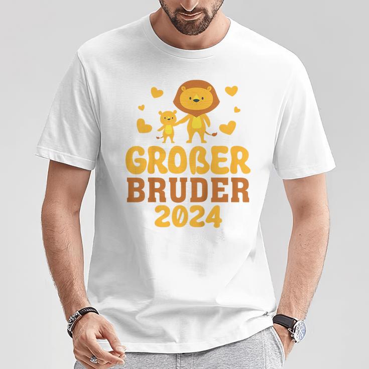 Kinder Ich Werde Ein Großer Bruder 2024 Lion Big Brother 2024 T-Shirt Lustige Geschenke