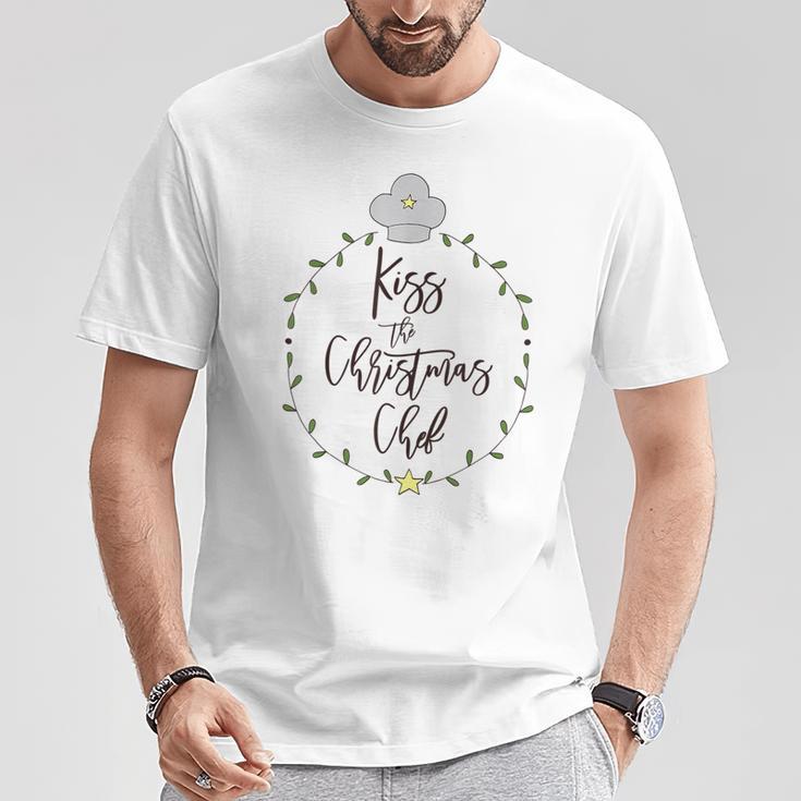 Kiss The Christmas Chef Holiday T-Shirt Unique Gifts