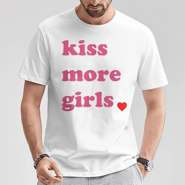 Kiss More Girls Cute Lgbt Lesbian Bisexual Pride T-Shirt Unique Gifts