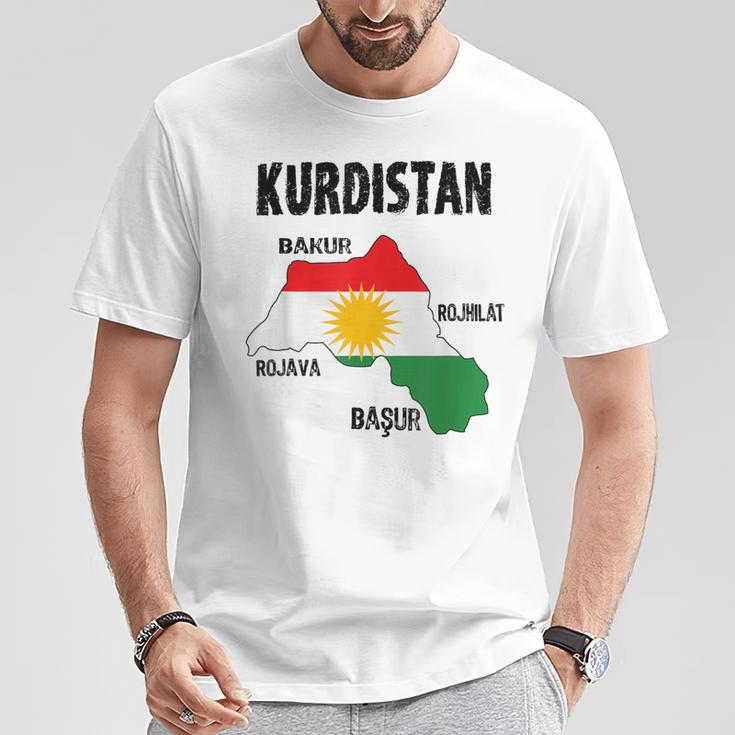 Kurden Kurdistan Newroz Kurdi Flag Her Biji Kurdistan T-Shirt Lustige Geschenke