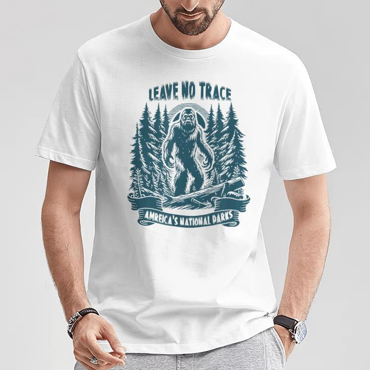 Leave No Trace America National Parks Big Foot T-Shirt Personalized Gifts