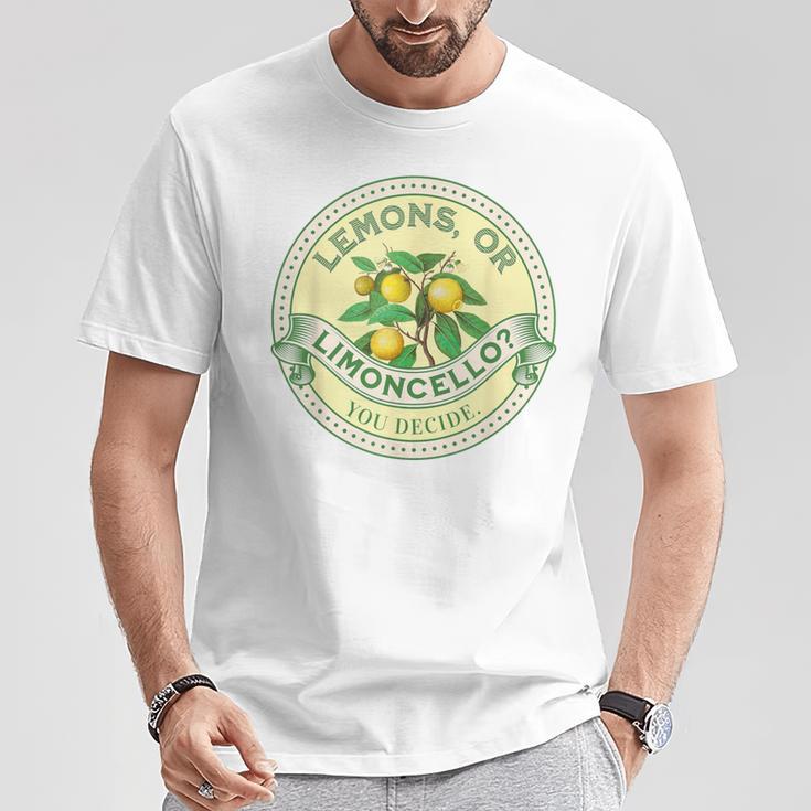 Lemon Or Limoncello You Decide OptimistPessimist T-Shirt Lustige Geschenke