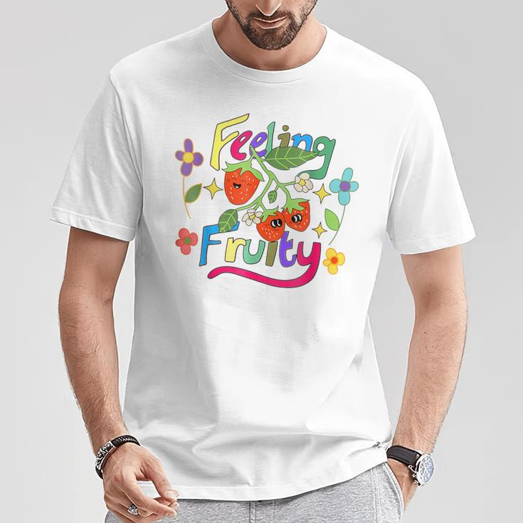 Lesbian Gay Pride Month Feeling Fruity Lgbtq Fruit Rainbow T-Shirt Unique Gifts