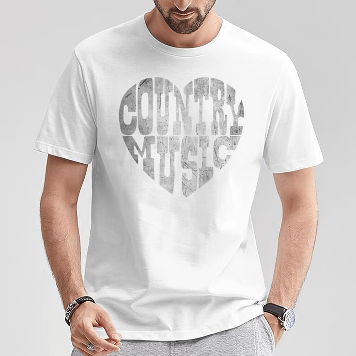 I Love Country Music Lovers Cute Country And Western T-Shirt Unique Gifts