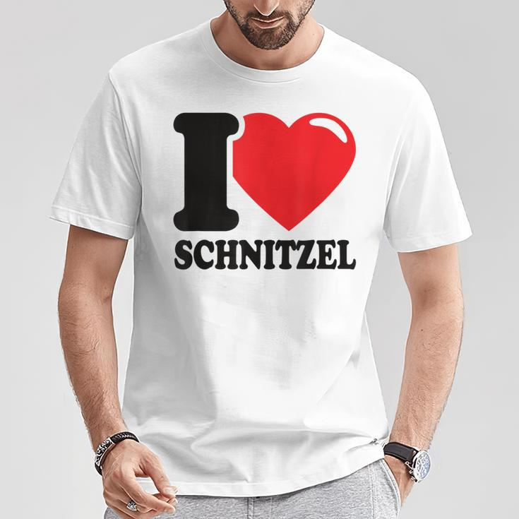 I Love Schnitzel Ich Liebe Schnitzel Schnitzel T-Shirt Lustige Geschenke