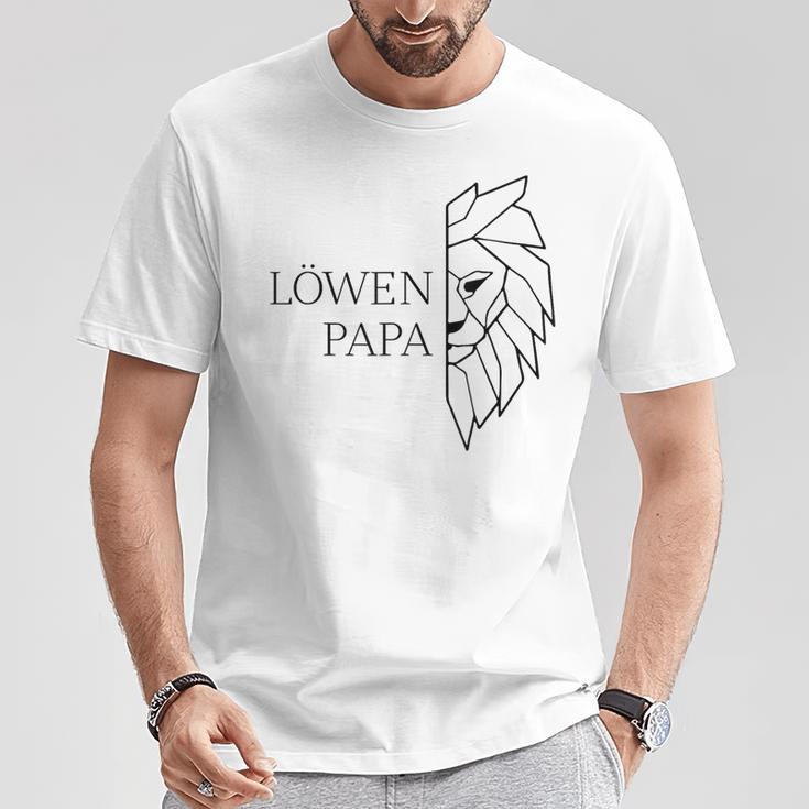 Löwen Papa S T-Shirt Lustige Geschenke