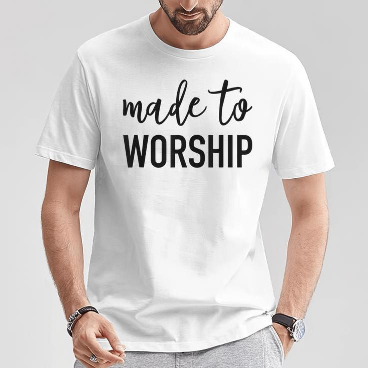 Made To Worship Popular Christian Life Faith Quote T-Shirt Unique Gifts