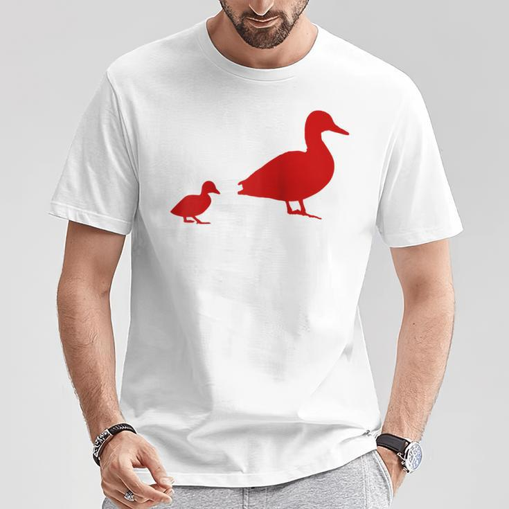 Mama Duck 1 Duckling Animal Family R T-Shirt Unique Gifts