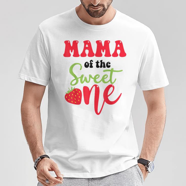 Mama Of The Sweet One Strawberry Summer First Birthday T-Shirt Unique Gifts