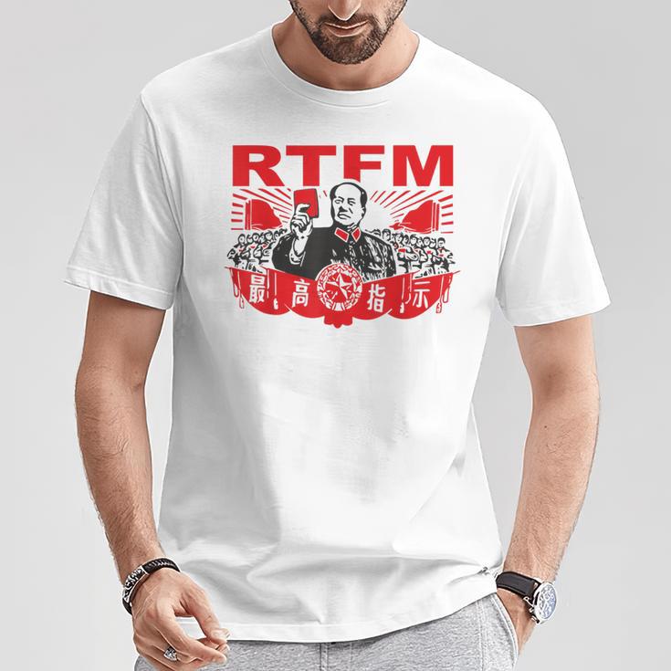 Mao Rtfm Meme Blue T-Shirt Lustige Geschenke