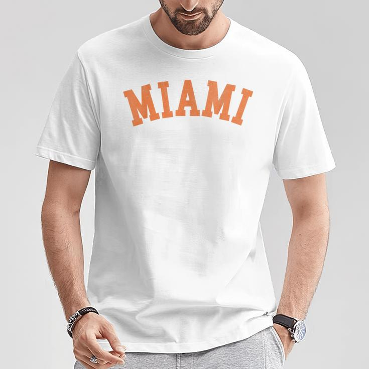 Miami Fl Throwback Sporty Classic T-Shirt Funny Gifts