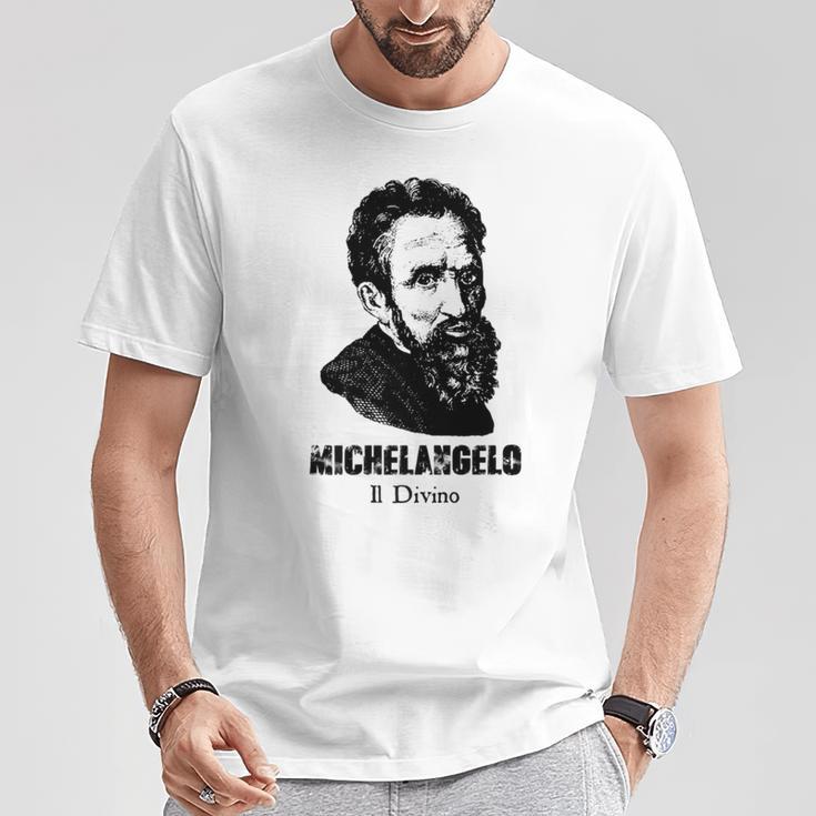 Michelangelo Buonarroti Italian Sculptor Painter Architect T-Shirt Unique Gifts