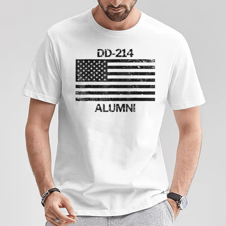 Military Veteran Dd214 Alumni Faded Grunge Dd214 T-Shirt Unique Gifts