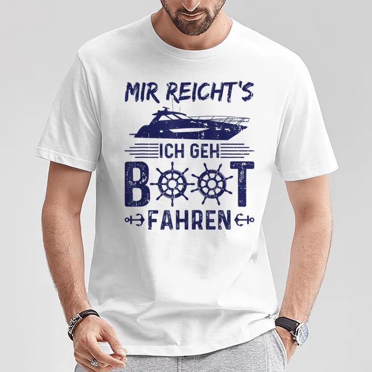 Mir Reicht's Ich Geh Boot Fahren Boaters Motorboat Gray T-Shirt Lustige Geschenke