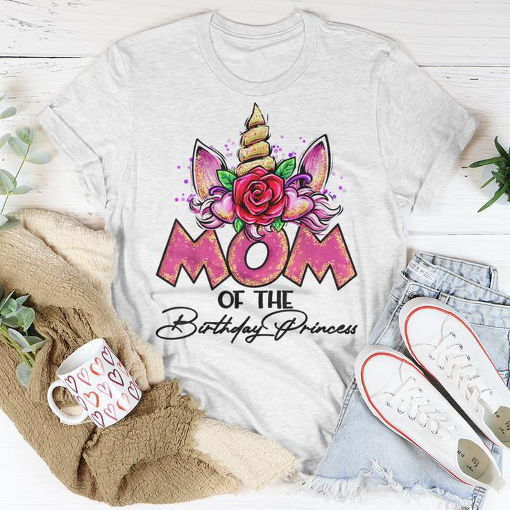 Mom Of The Birthday Princess Unicorn Matching Family Mommy T-Shirt Unique Gifts