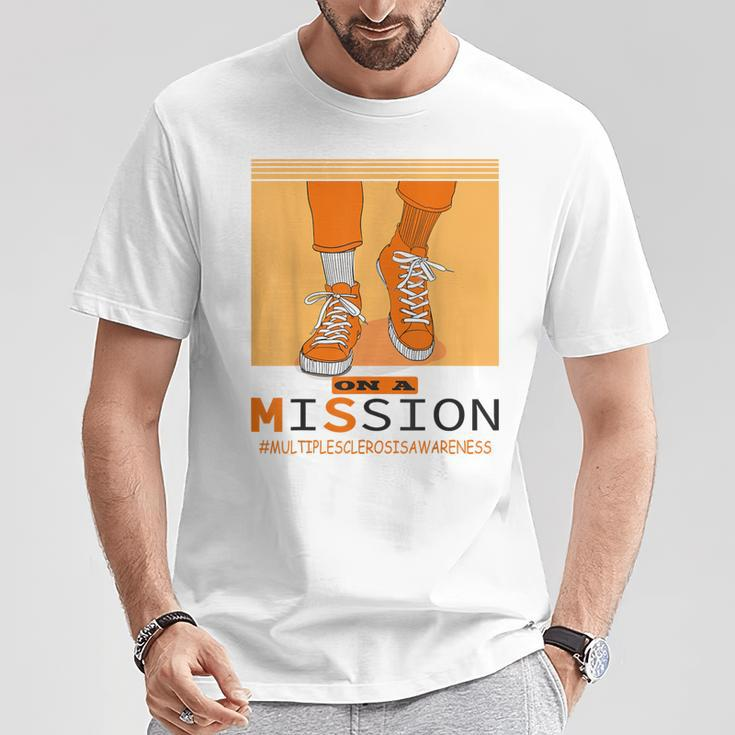 Multiple Sclerosis Ms Awareness Walk On Mission T-Shirt Funny Gifts