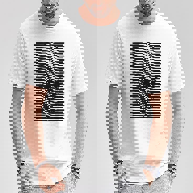 ◆SLOWACID OPTICAL GRAPHIC Tシャツ/3色◆ セール】Geometric Skyline Drawcord T-Shirt / ジオメトリック