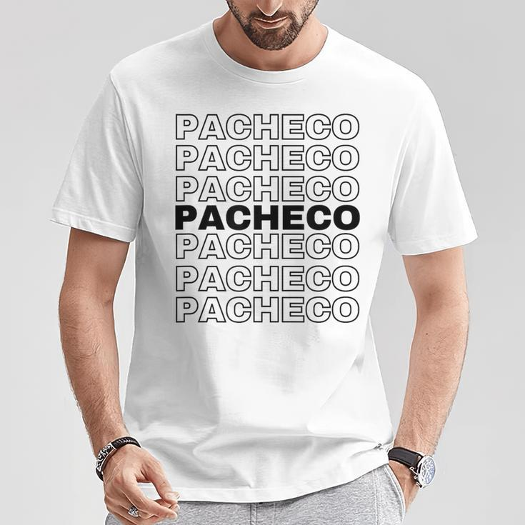 Pacheco Proud Family Retro Reunion Last Name Surname T-Shirt Funny Gifts