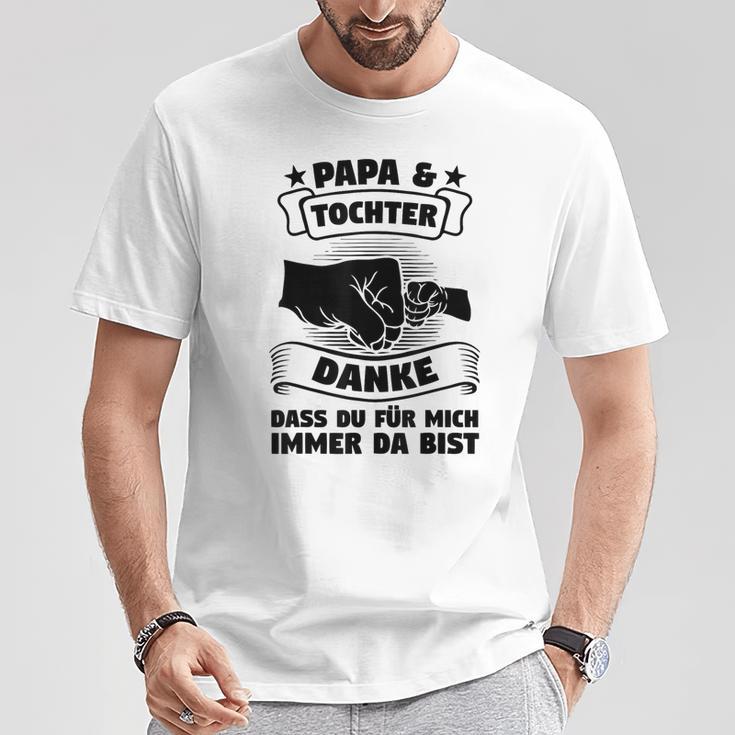 Papa & Tochter Danke Papa & Tochter Familie T-Shirt Lustige Geschenke