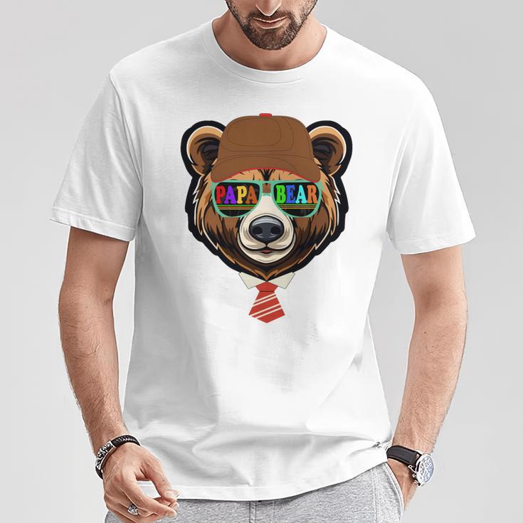 Papa Bär Papaatertagsgeschenk Für Papa Spruch Lustig T-Shirt Lustige Geschenke