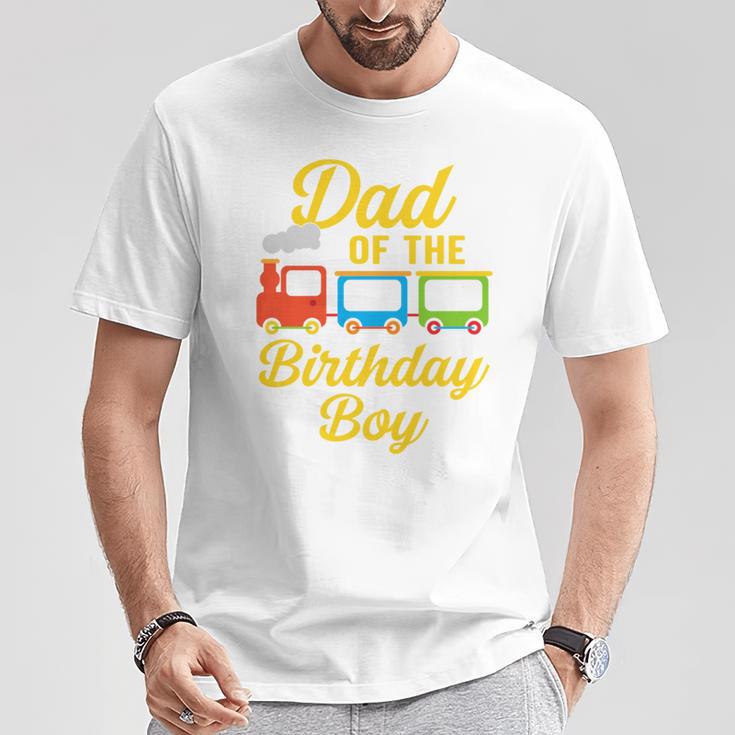 Papa Des Geburtstagskindes Zug T-Shirt Lustige Geschenke