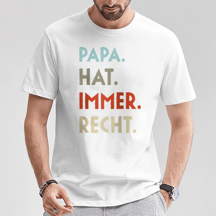 Papa Hat Immer Recht Lustige Idee Zumatertag Raglan T-Shirt Lustige Geschenke