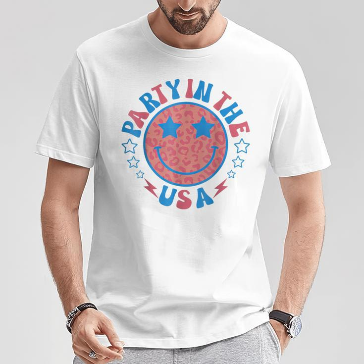Party In The Usa 4Th Of July Preppy Smile T-Shirt Personalized Gifts
