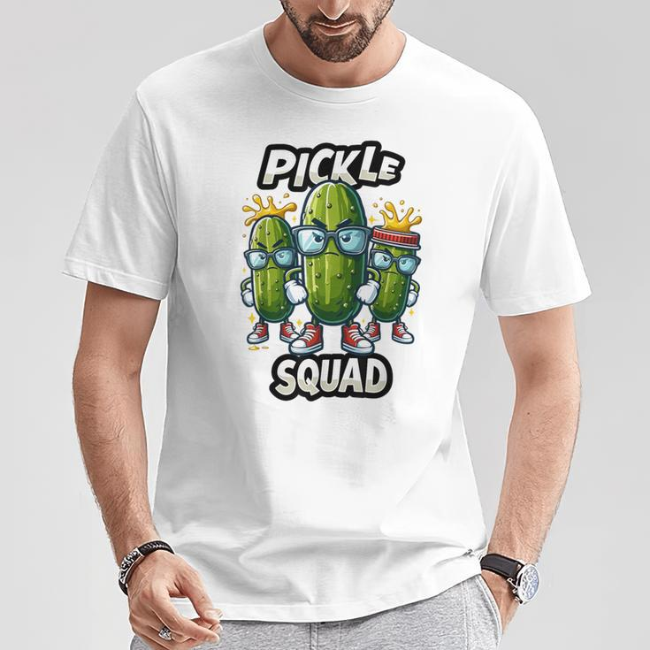 Pickle Squad Pickle Costume Vegan Cucumber Pickles T-Shirt Unique Gifts