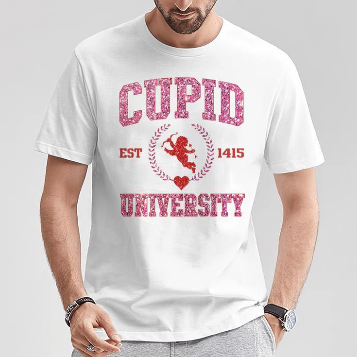 Pink Cupid University Valentines Day For Girls T-Shirt Unique Gifts