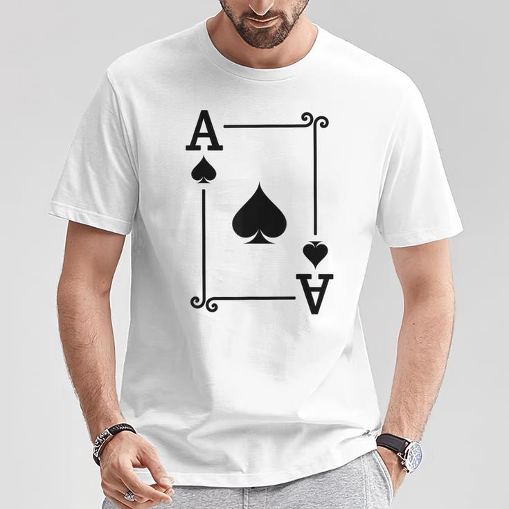 Playing Cards Costume Ace Spades Card Ace Card T-Shirt Unique Gifts