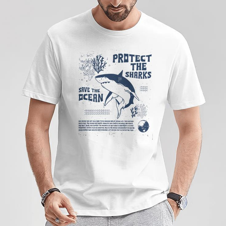 Protect The Local Sharks Scuba Diving Save The Ocean T-Shirt Personalized Gifts