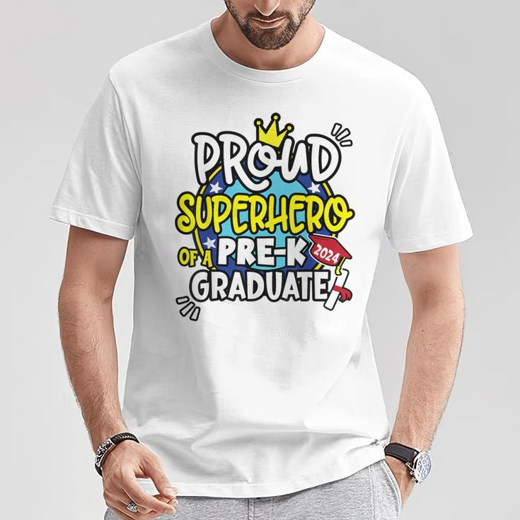 Proud Superhero Team 2024 Boys Girls Pre-K Crew Graduation T-Shirt Unique Gifts