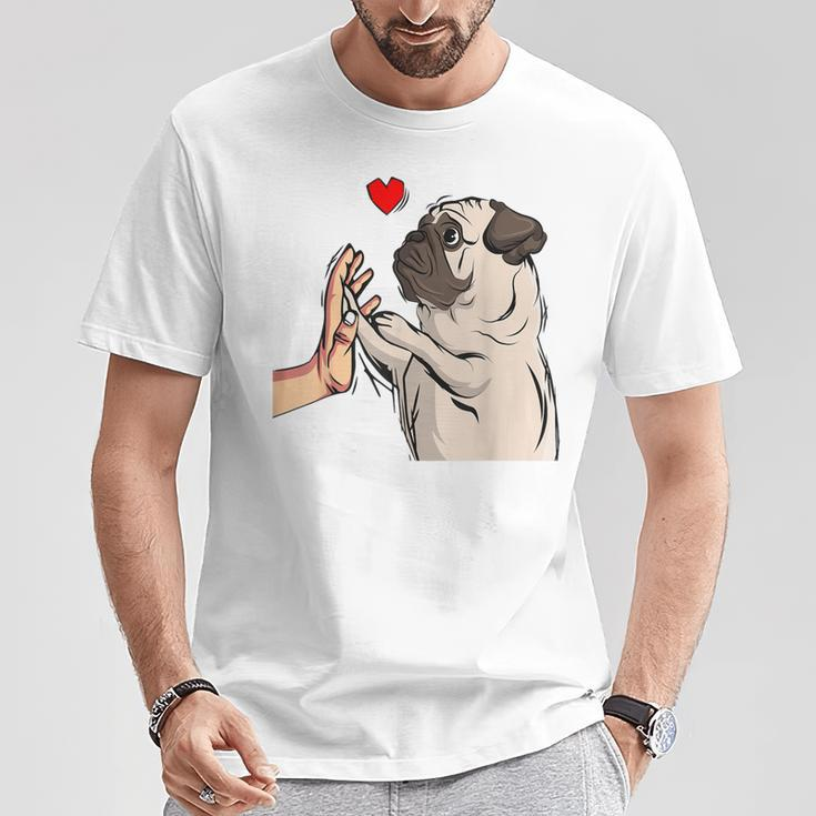 Pug Love Dog Holder Idea T-Shirt Lustige Geschenke
