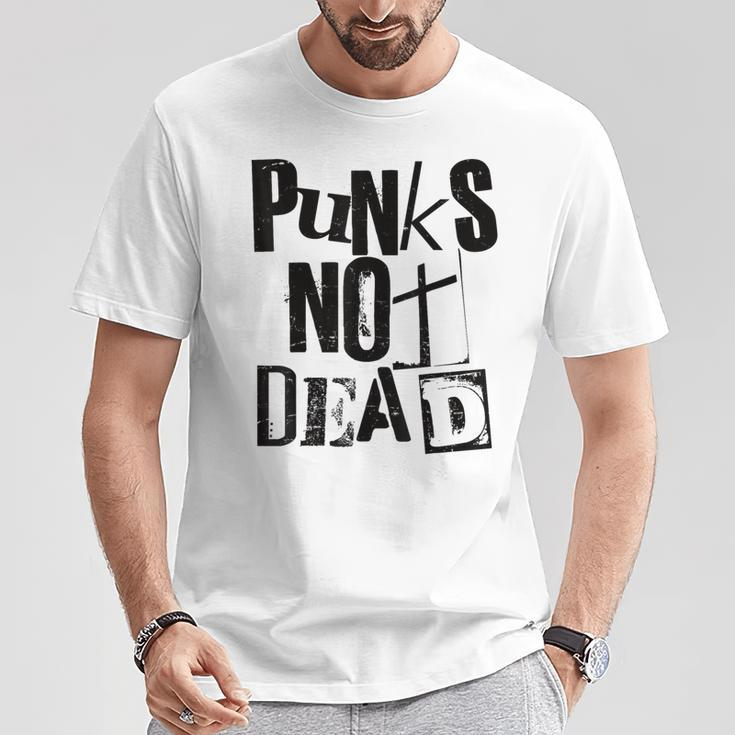 Punk Not Dead Vintage Grunge Punk Is Not Dead Rock T-Shirt Lustige Geschenke