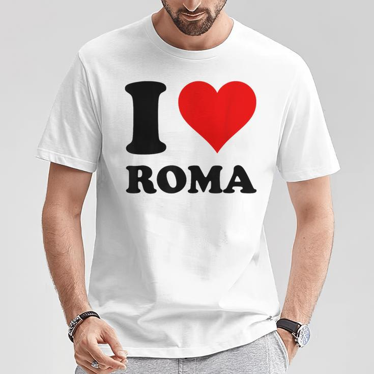 Red Heart I Love Roma T-Shirt Unique Gifts