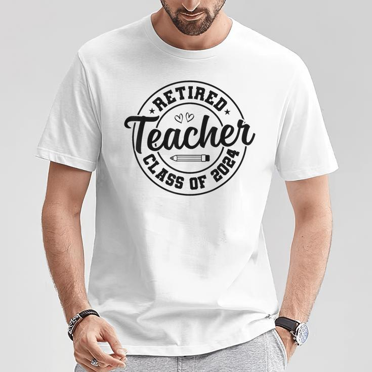 Retired Teacher Class Of 2024 Teacher Retirement T-Shirt Unique Gifts